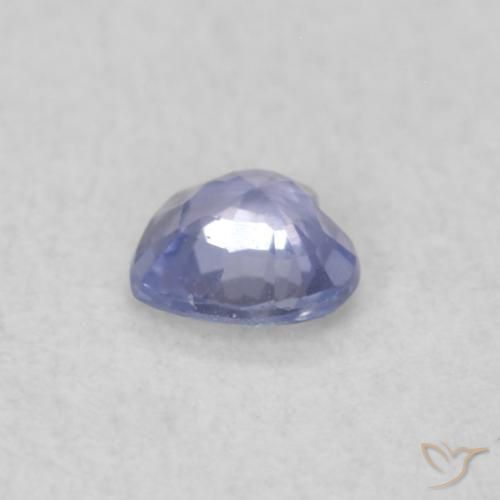 Zafiro Azul claro natural de 0.20 ct, Corazón, VVS-VS