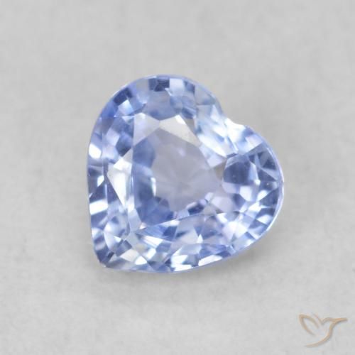 0.46ct Natural Azul pastel Zafiro, Corazón, VVS-VS