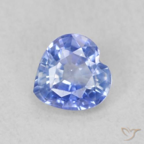 0.37ct Natural Azul pastel Zafiro, Corazón, VVS-VS