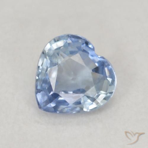 0.42ct Natural Azul púrpura claro Zafiro, Corazón, VVS-VS