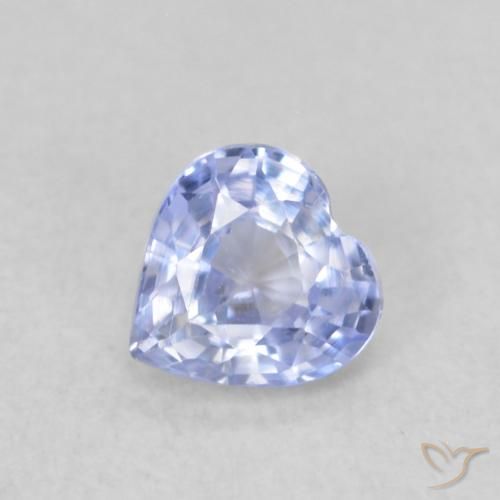 0.35ct Natural Azul violeta claro Zafiro, Corazón, VVS-VS