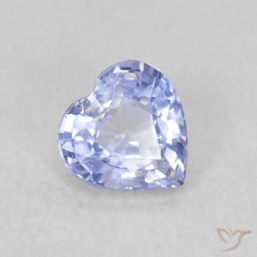 Zafiro Azul violeta claro natural de 0.35 ct, Corazón, VVS-VS