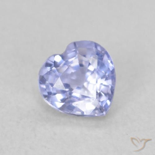 0.35ct Natural Azul claro Zafiro, Corazón, VVS-VS