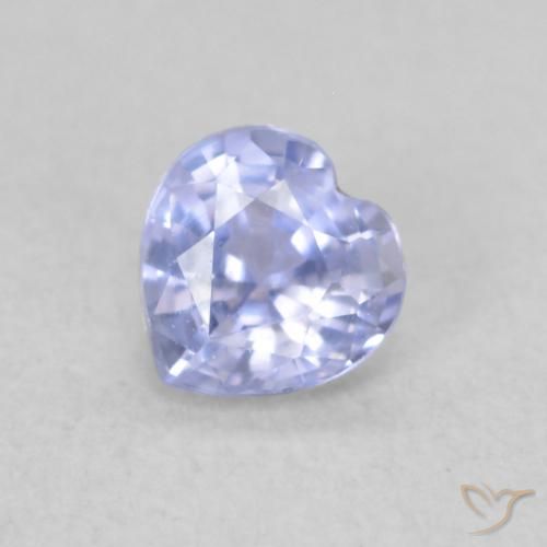 Zafiro Azul claro natural de 0.35 ct, Corazón, VVS-VS