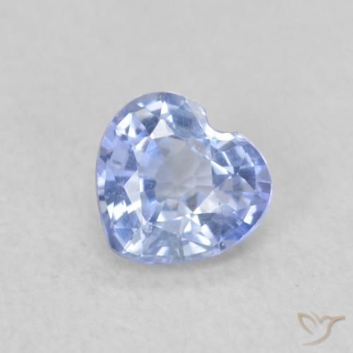 0.34ct Natural Azul claro Zafiro, Corazón, VVS-VS