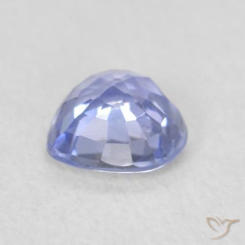 Zafiro Azul pastel natural de 0.46 ct, Corazón, VVS-VS