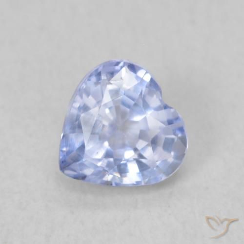 0.41ct Natural Azul claro Zafiro, Corazón, VVS-VS