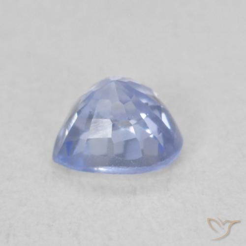 Zafiro Azul claro natural de 0.41 ct, Corazón, VVS-VS