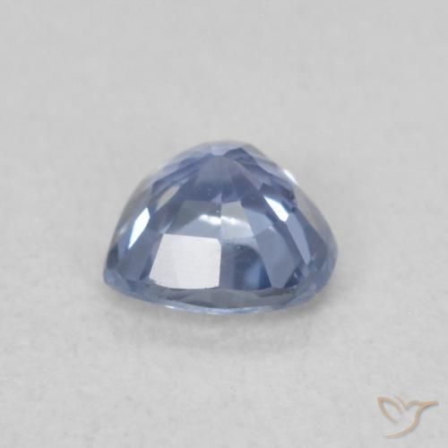 Zafiro Celeste natural de 0.36 ct, Corazón, VVS-VS