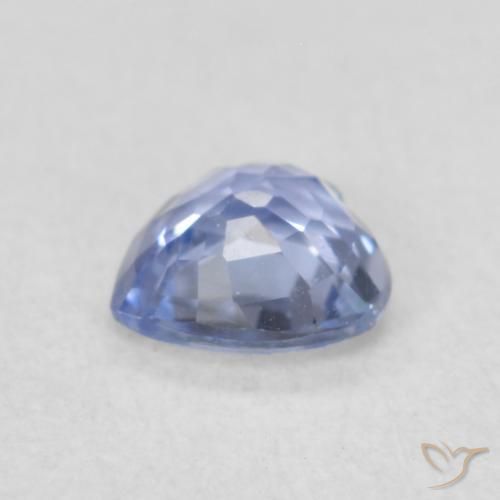 Zafiro Azul violeta claro natural de 0.43 ct, Corazón, VVS-VS
