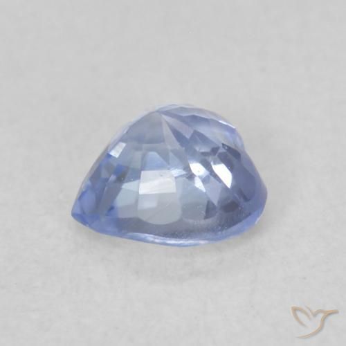 Zafiro Azul pastel natural de 0.43 ct, Corazón, VVS-VS