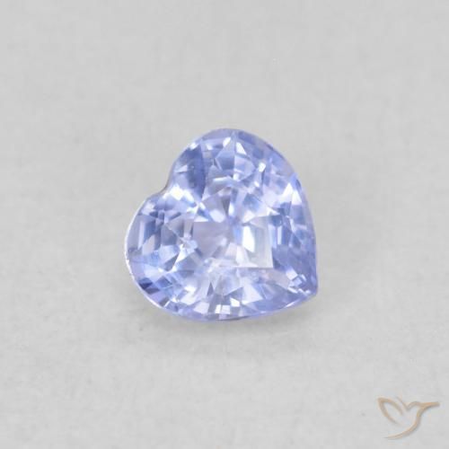 0.25ct Natural Azul pastel Zafiro, Corazón, VVS-VS