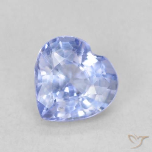 0.49ct Natural Azul pastel Zafiro, Corazón, VVS-VS