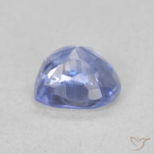 Zafiro Azul pastel natural de 0.49 ct, Corazón, VVS-VS