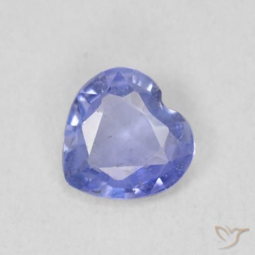 0.41ct Natural Azul violeta Zafiro, Corazón, VS