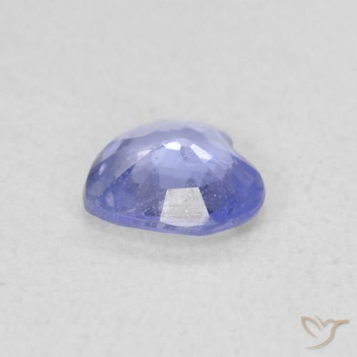 Zafiro Azul violeta natural de 0.41 ct, Corazón, VS