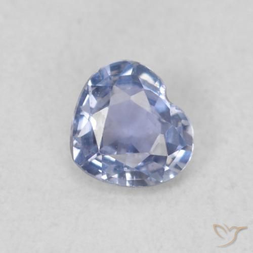 0.28ct Natural Azul claro Zafiro, Corazón, VS