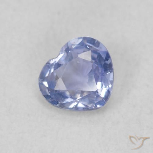 Zafiro Azul claro natural de 0.28 ct, Corazón, VS