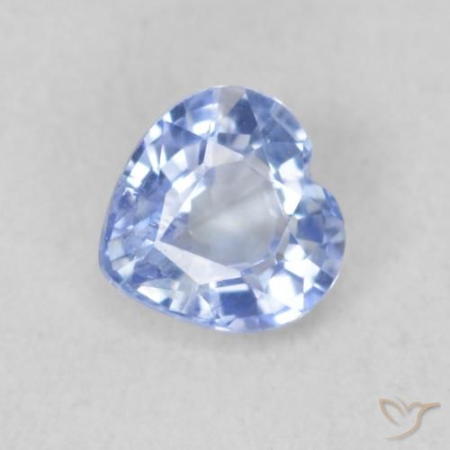 0.41ct Natural Azul pastel Zafiro, Corazón, VS