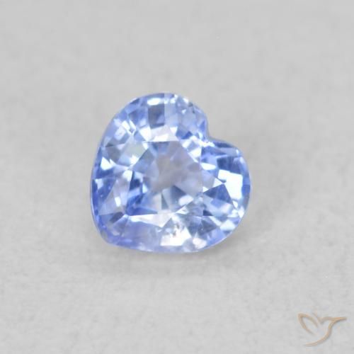 0.30ct Natural Azul pastel Zafiro, Corazón, VS