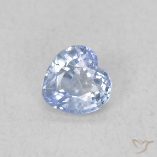 0.25ct Natural Azul pastel Zafiro, Corazón, VS