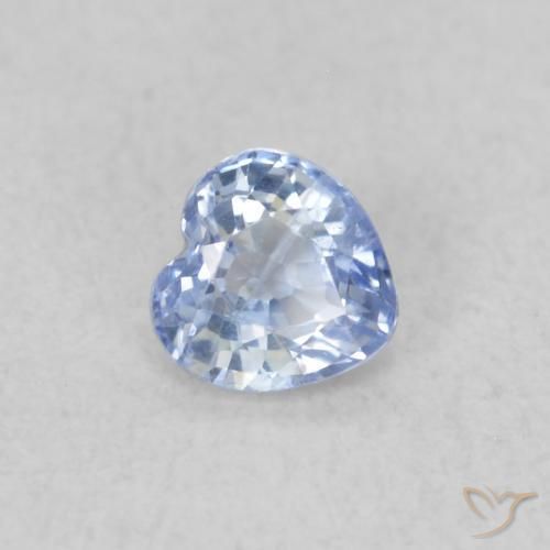 Zafiro Azul pastel natural de 0.25 ct, Corazón, VS