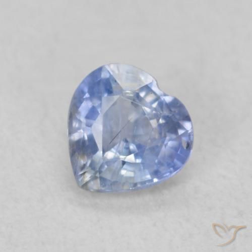 0.37ct Natural Celeste Zafiro, Corazón, VS