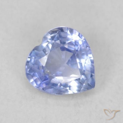 0.46ct Natural Azul pastel Zafiro, Corazón, VS