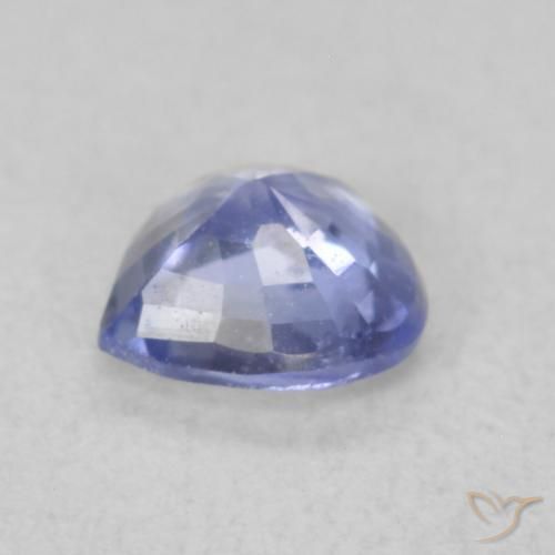 Zafiro Azul pastel natural de 0.46 ct, Corazón, VS
