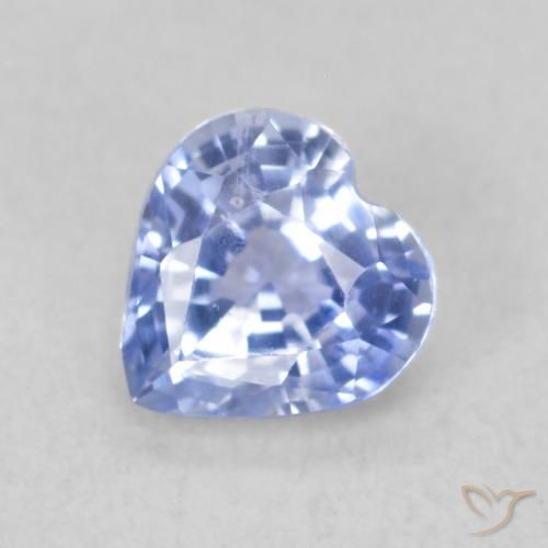 0.48ct Natural Azul pastel Zafiro, Corazón, VS
