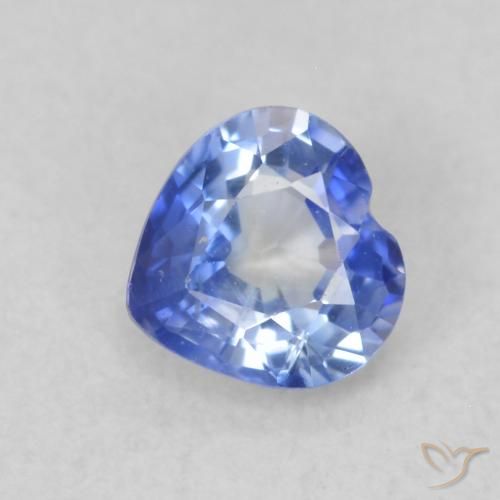 0.43ct Natural Azul marino medio Zafiro, Corazón, VS