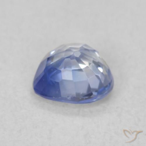 Zafiro Azul marino medio natural de 0.43 ct, Corazón, VS