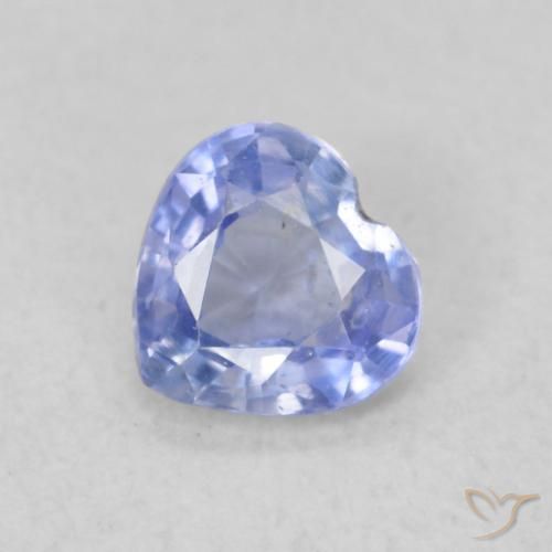 0.39ct Natural Celeste Zafiro, Corazón, VS