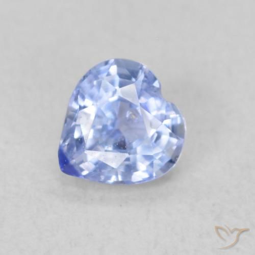 0.34ct Natural Azul pastel Zafiro, Corazón, VS