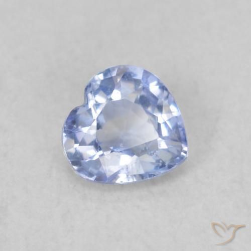 0.30ct Natural Azul claro Zafiro, Corazón, VS