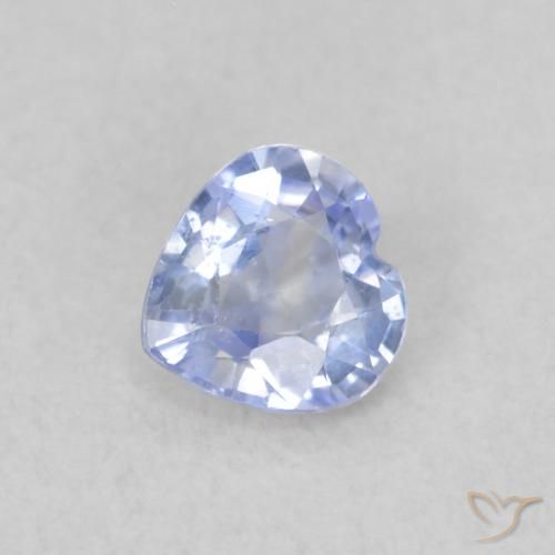 Zafiro Azul claro natural de 0.30 ct, Corazón, VS