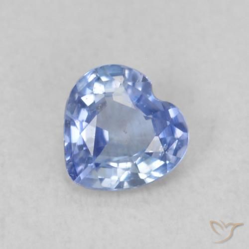 0.31ct Natural Azul pastel Zafiro, Corazón, VS