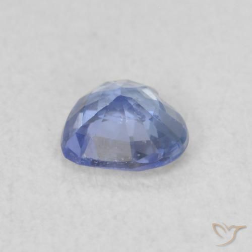 Zafiro Azul pastel natural de 0.31 ct, Corazón, VS