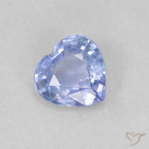 0.30ct Natural Azul claro Zafiro, Corazón, VS