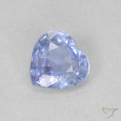 Zafiro Azul claro natural de 0.30 ct, Corazón, VS