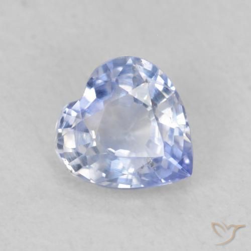 0.43ct Natural Azul pastel Zafiro, Corazón, VS