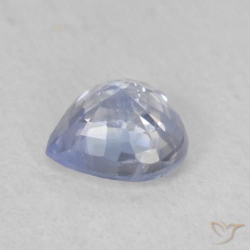 Zafiro Azul pastel natural de 0.43 ct, Corazón, VS