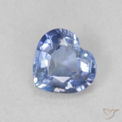 0.37ct Natural Azul claro Zafiro, Corazón, VS