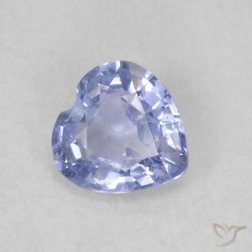 Zafiro Azul claro natural de 0.37 ct, Corazón, VS