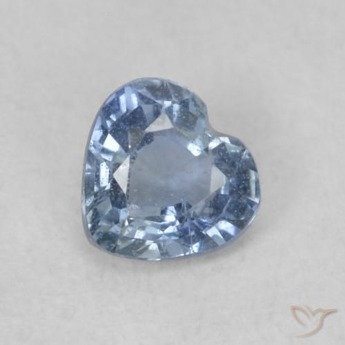 0.41ct Natural Azul Zafiro, Corazón, VS