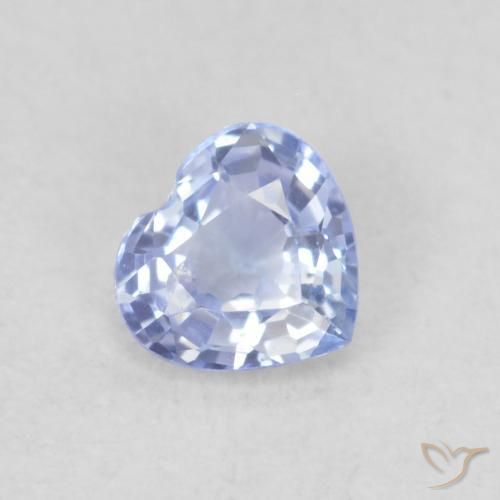 0.28ct Natural Azul púrpura claro Zafiro, Corazón, VS