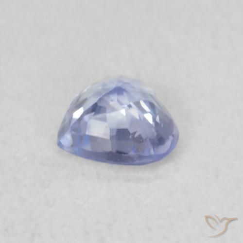 Zafiro Azul púrpura claro natural de 0.28 ct, Corazón, VS