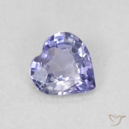 Zafiro Azul claro natural de 0.30 ct, Corazón, VS