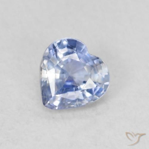 0.31ct Natural Azul pastel Zafiro, Corazón, VS