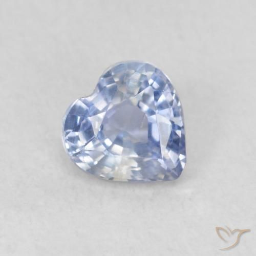 Zafiro Azul pastel natural de 0.31 ct, Corazón, VS